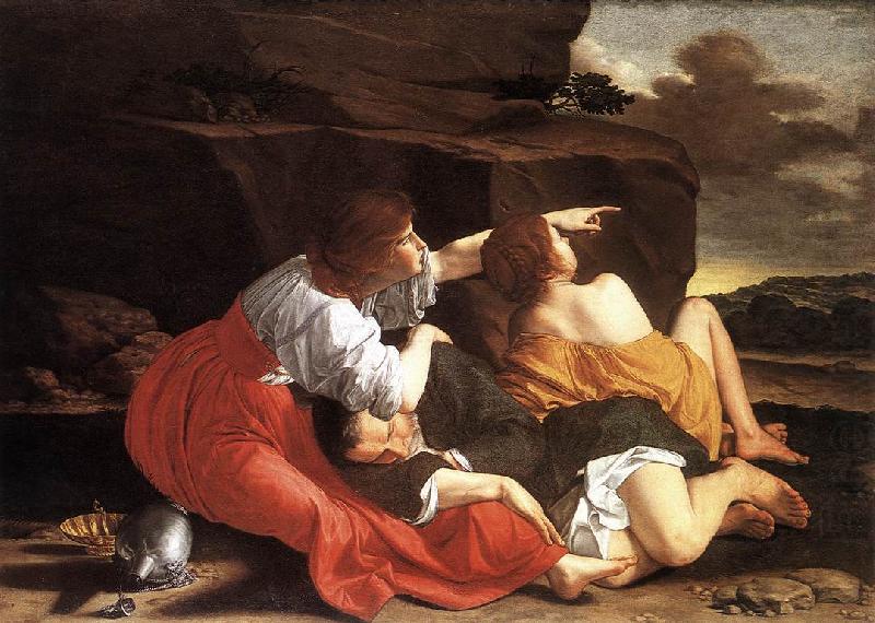 Lot and his Daughters dfh, GENTILESCHI, Orazio